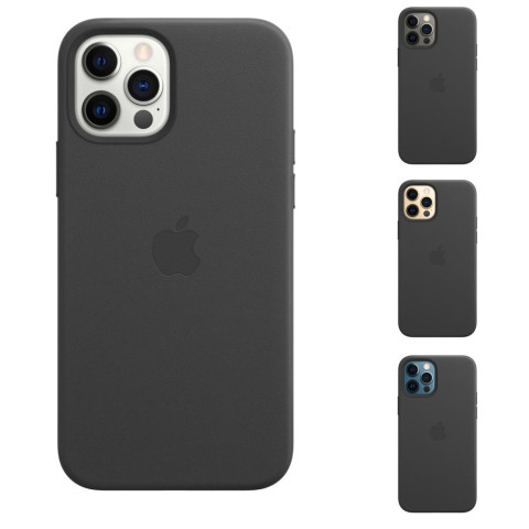 Чохол Leather Case with MagSafe на Iphone 12 і 12 Pro Black
